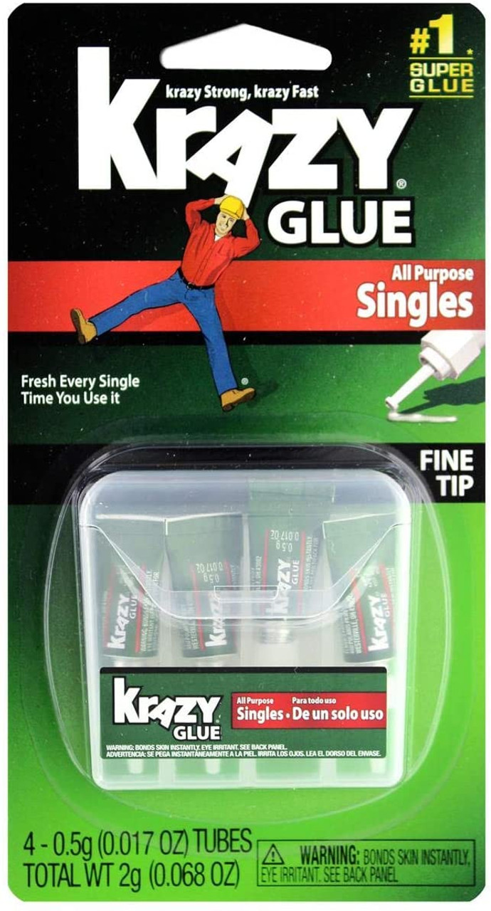 Krazy Glue KG58248SN All Purpose Single-Use, 0.75-Gram (4-Pack)