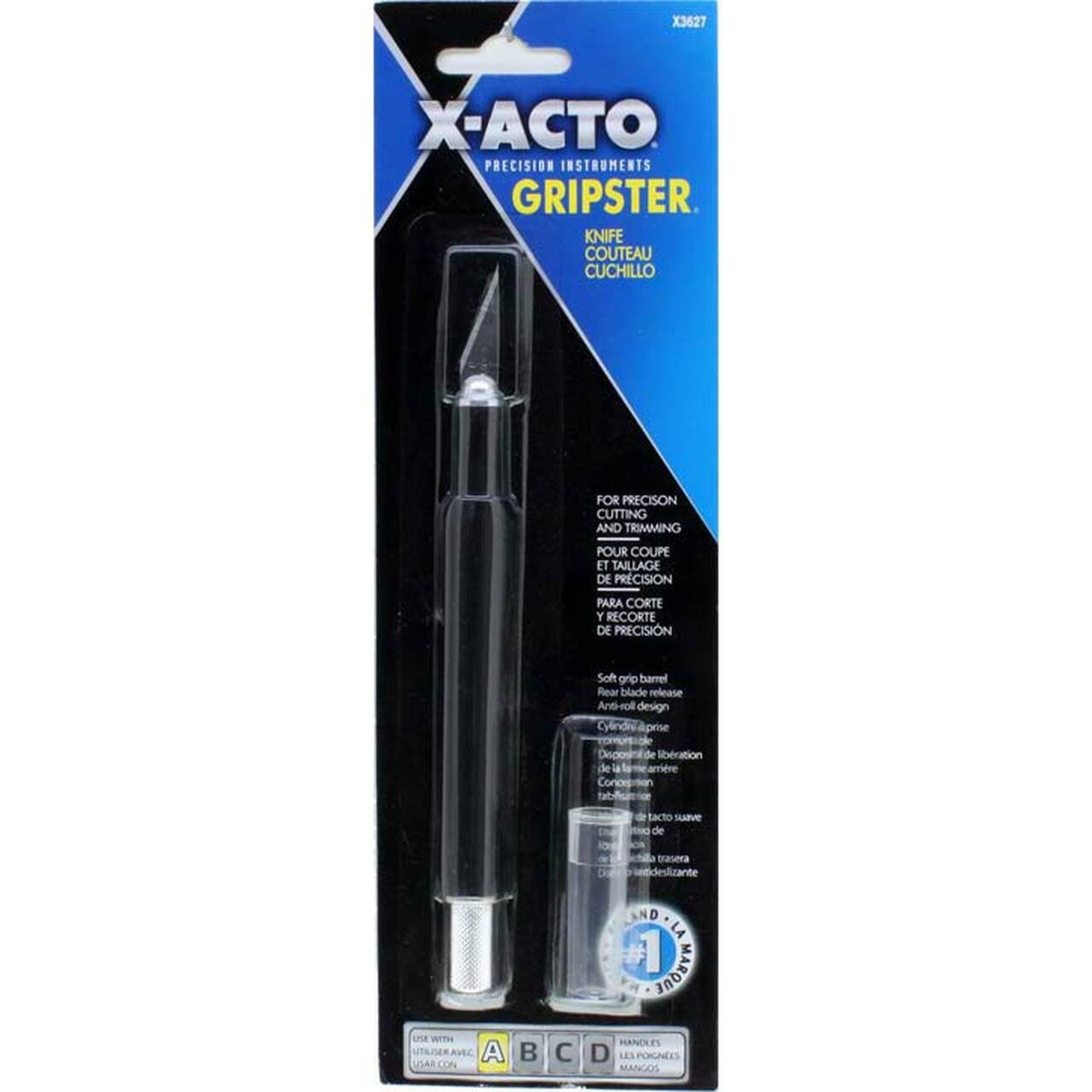 X-Acto X3627 Black Gripster Knife - Safety Cap - Type A