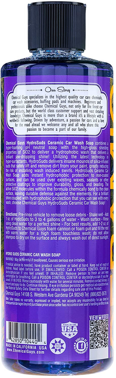 Chemical Guys CWS61916 Black Light Foaming Car Wash Soap(Works with Foam  Cannons, Foam Guns or Bucket Washes)Safe for