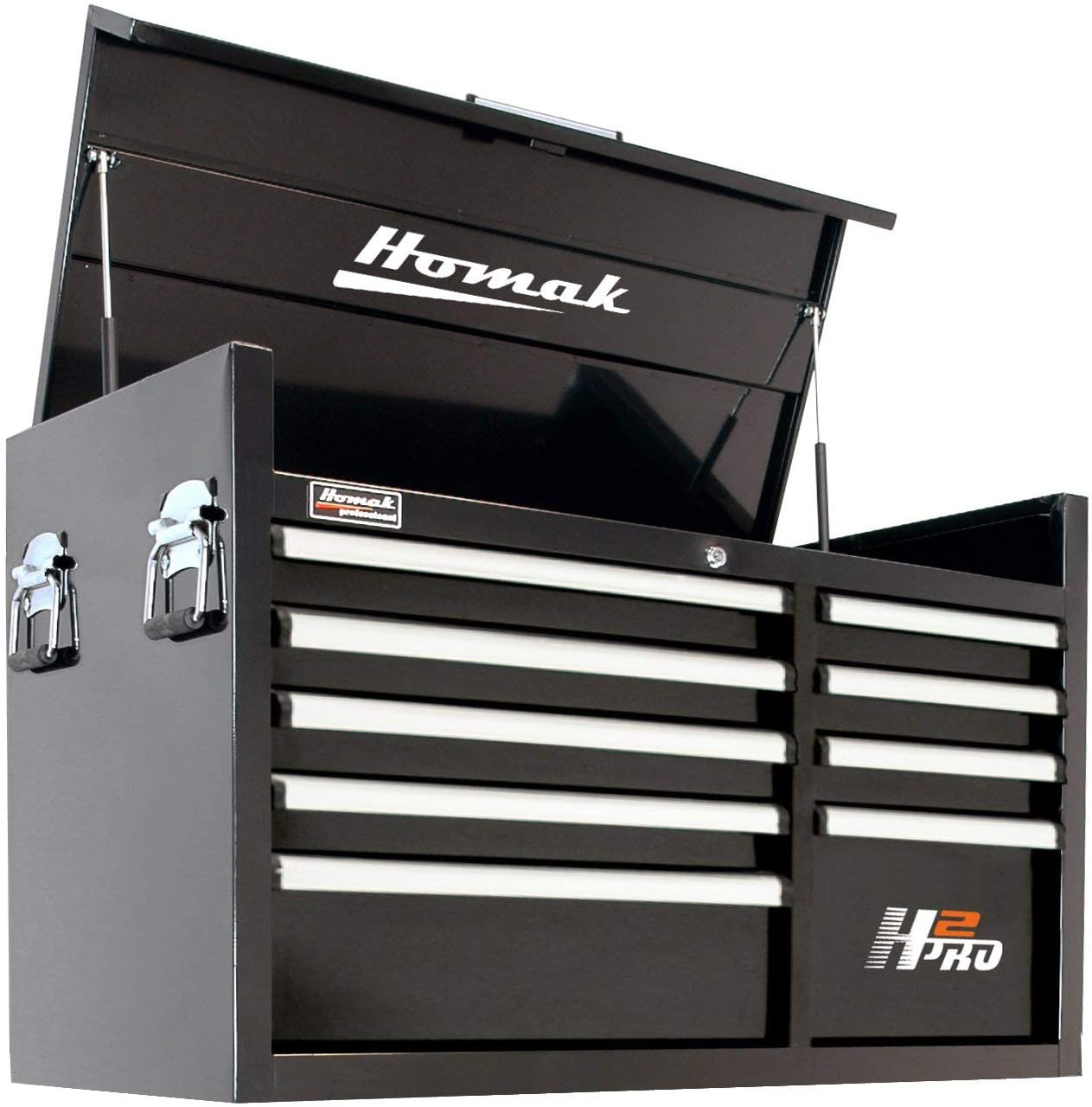 Homak Bk02041091 H2pro Series 41 Inch 9 Drawer Top Chest Black Jb Tools