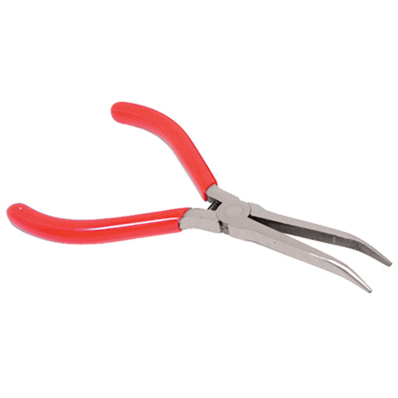 K Tool 51206 Needle Nose Pliers, 6 Long, Bent Nose, with Side Cutter,  Vinyl Grips
