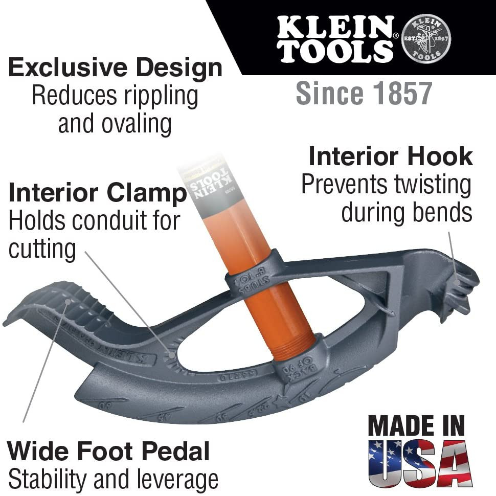 Klein Tools 56211 コンジットベンダーヘッド、鉄製、1-1/4インチ | JB