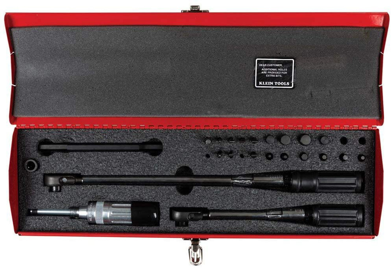 Klein Tools 57060 Master Electrician's Torque Wrench Set, 25Piece JB