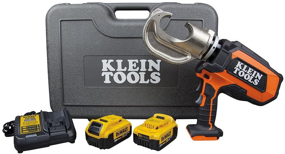 Klein Tools BAT20-12T1651 Battery-Operated 12-Ton Crimper Kit JB