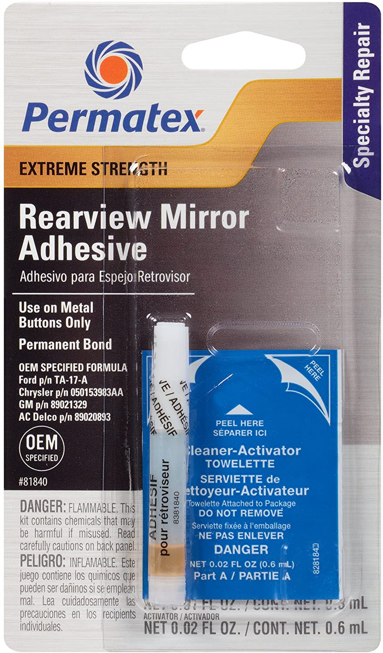 Permatex 81840 Extreme Rearview Mirror Profressional Strength Adhesive Kit  | JB Tools