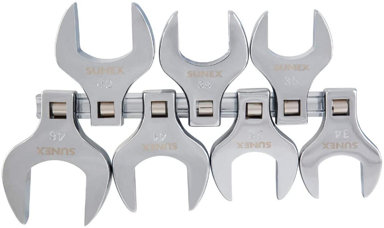 Sunex 8pc Jumbo Metric CrowFoot Wrenches Set 1/2" Drive Tools Crows Foot 9730 