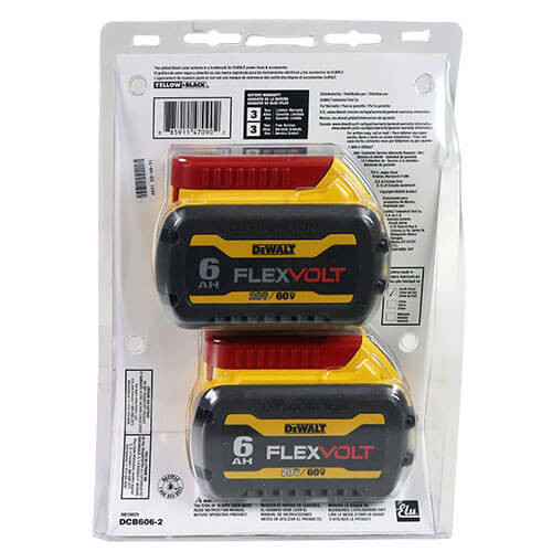 DEWALT DCB606-2 FLEXVOLT 20V/60V MAX Battery,