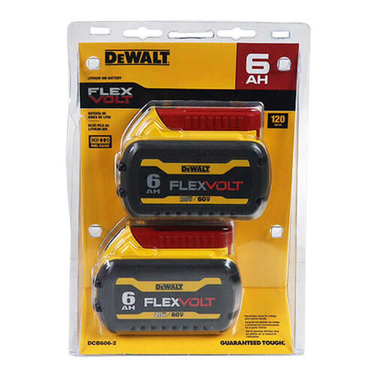 Dewalt DCB606-2 Flexvolt 20V/60V MAX Battery, 6.0-Ah - 2 Pack