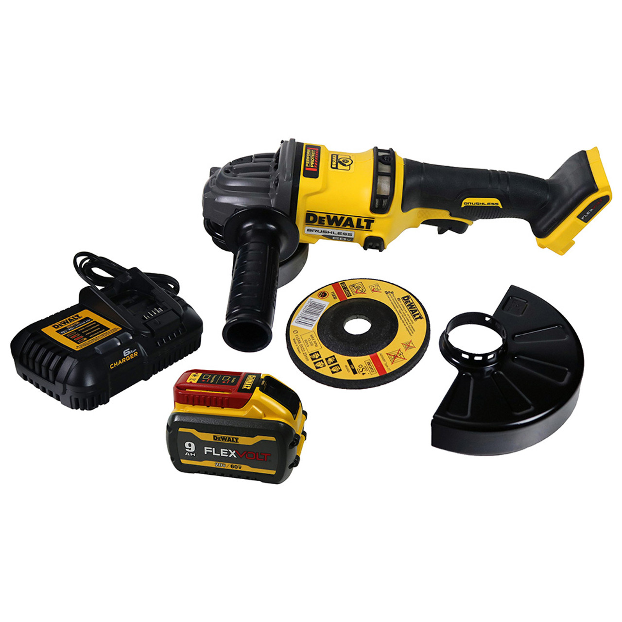 DEWALT DCG418X1 FLEXVOLT 60V MAX Angle Grinder with Kickback Brake Kit,  4-1/2-Inch to 6-Inch