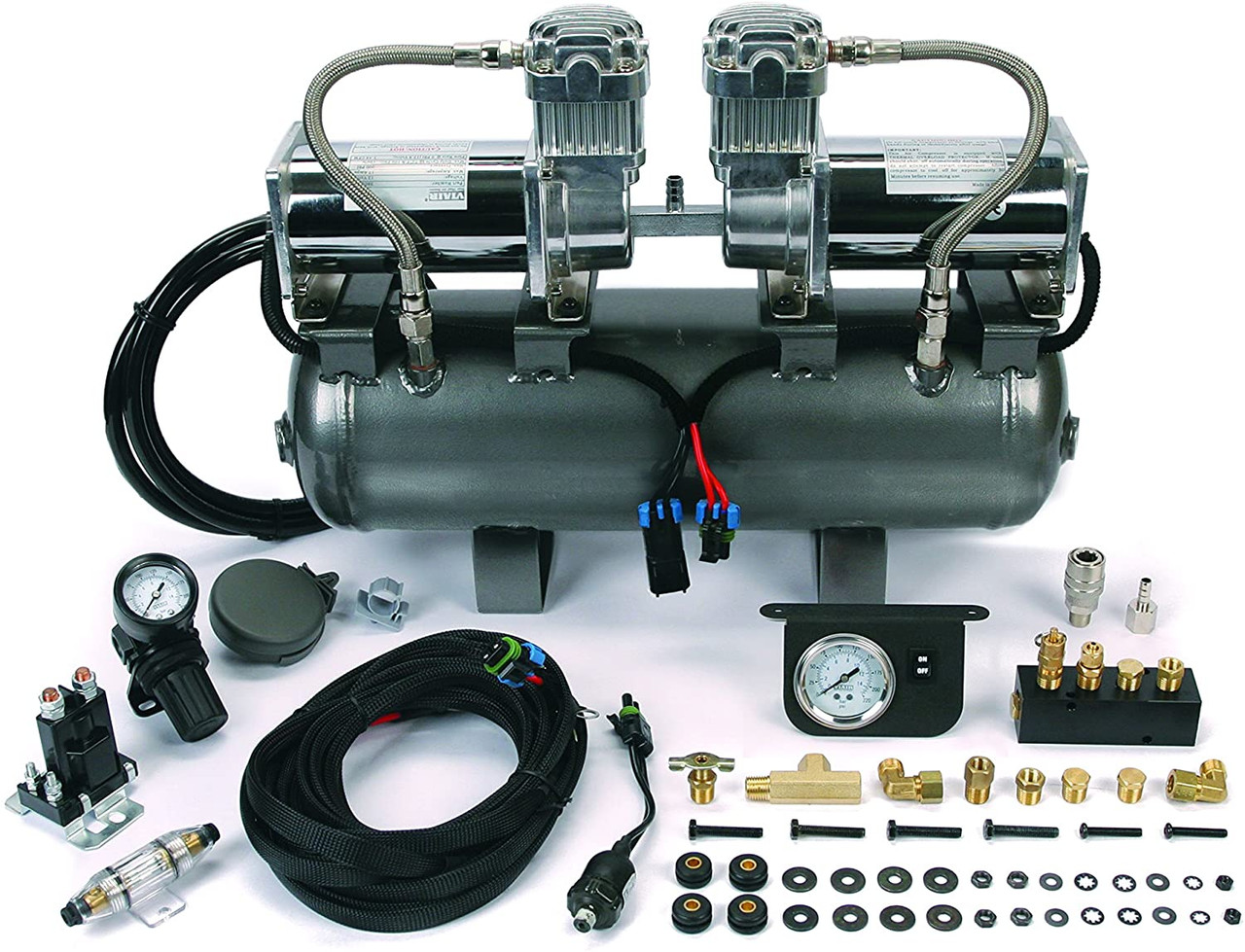 VIAIRユニバーサル 200 psi デュアル コンプレッサー キット VIAIRユニバーサル 200 psi デュアル コンプレッサー キット