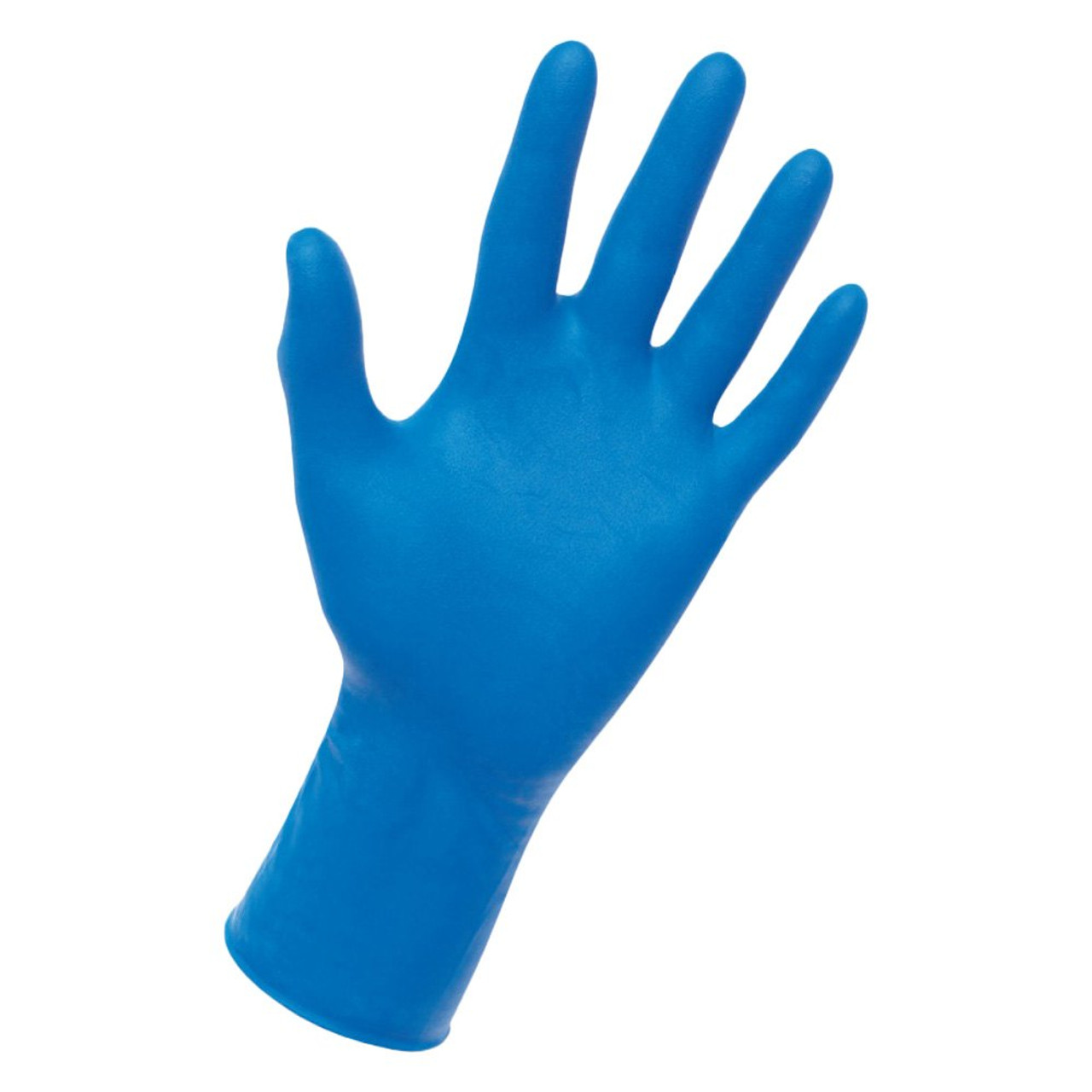 1 caja 200 unids guantes desechables TPE azul texturizado polvo libre látex  libre no estéril