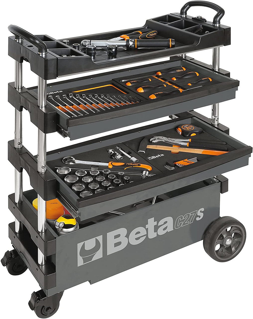 Beta Tools 027000202 עגלת כלים מתקפלת, אפור | JB Tools