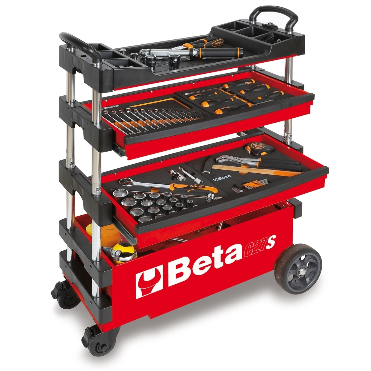 Beta Tools 027000203 carro de herramientas plegable c27s-r - rojo