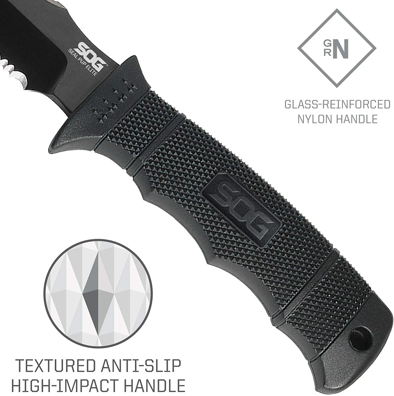 SOG E37T-K Seal Pup Elite Tactical Fixed - Survival