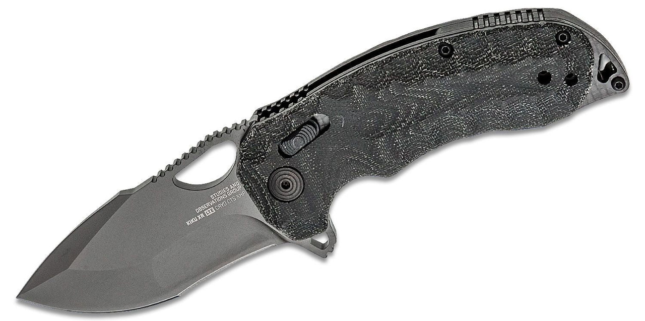 SOG Kiku XR LTE ブラックアウト フリッパーナイフ 3.03インチ CTS-XHP 