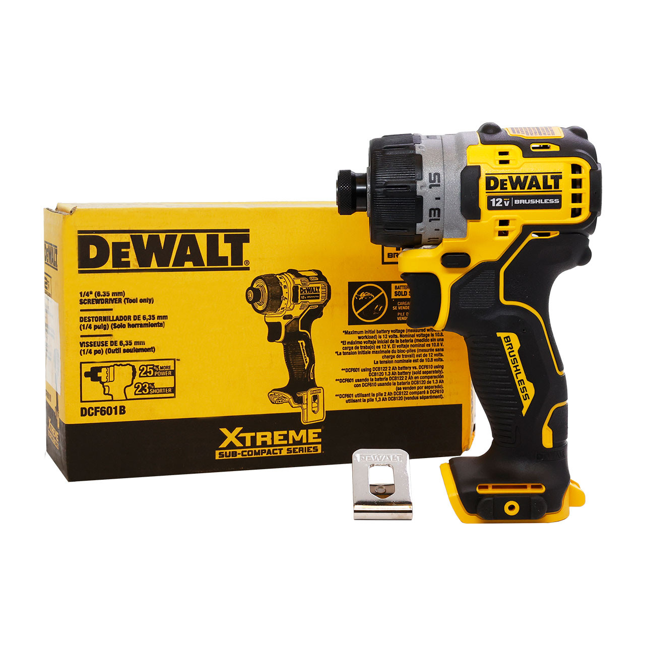 DeWalt DCF601B XTREME 12V Max Cordless Screwdriver 1 4 Inch Tool