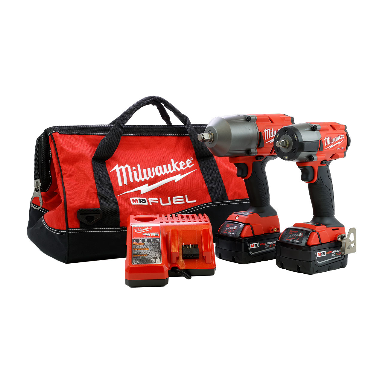 Milwaukee 2988-22 M18 FUEL 1/2 -inch High-Torque Impact Wrench and 3/8  -inch Mid-Torque Impact Wrench Combo Kit