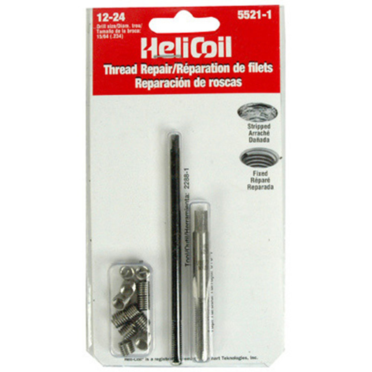 Helicoil 5521-1 Thread Repair Kit, 12 24 NC JB Tools