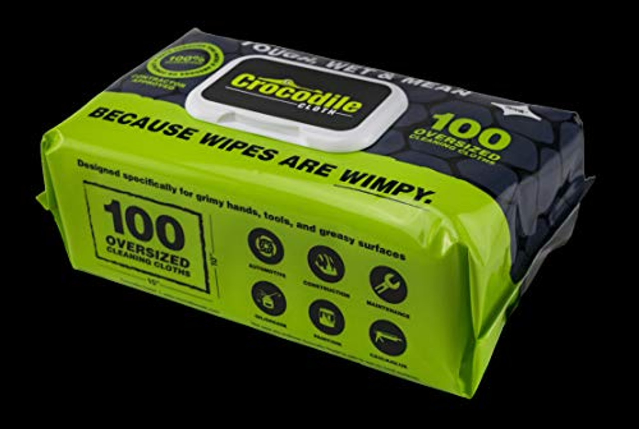 Crocodile Cloth Industrial Wipes (PK 100 Wipes) - Original, Automotive, or  Paint