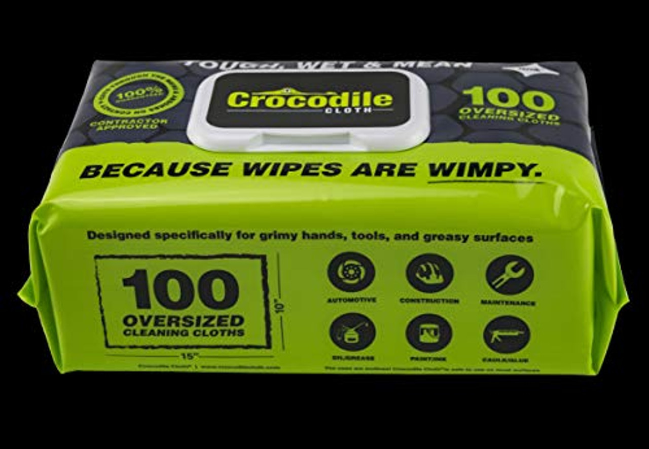 Crocodile Cloth Industrial Wipes (PK 100 Wipes) - Original, Automotive, or  Paint