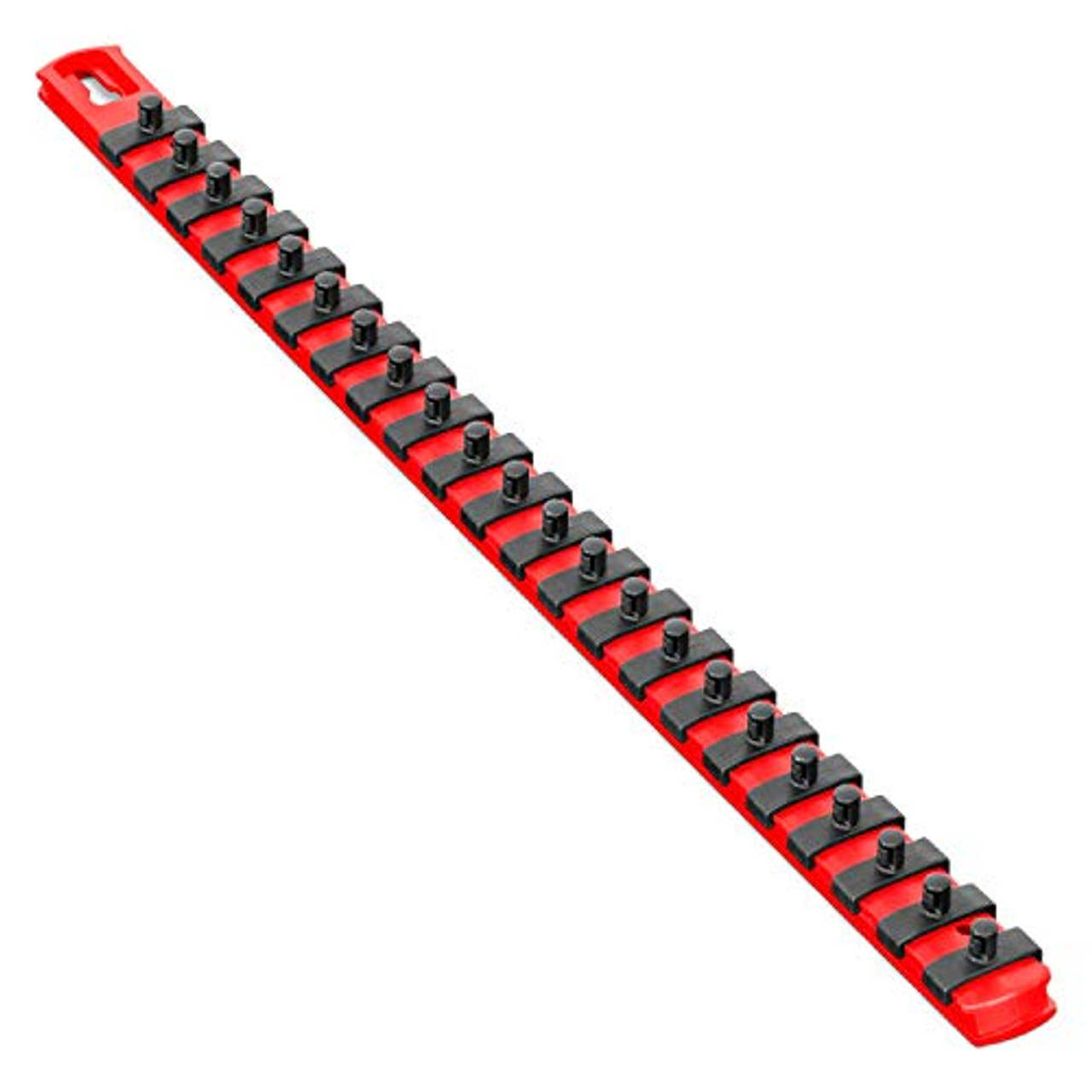 Ernst 8400 18 Socket Organizer with 22 Twist Lock Clips - Red - 1