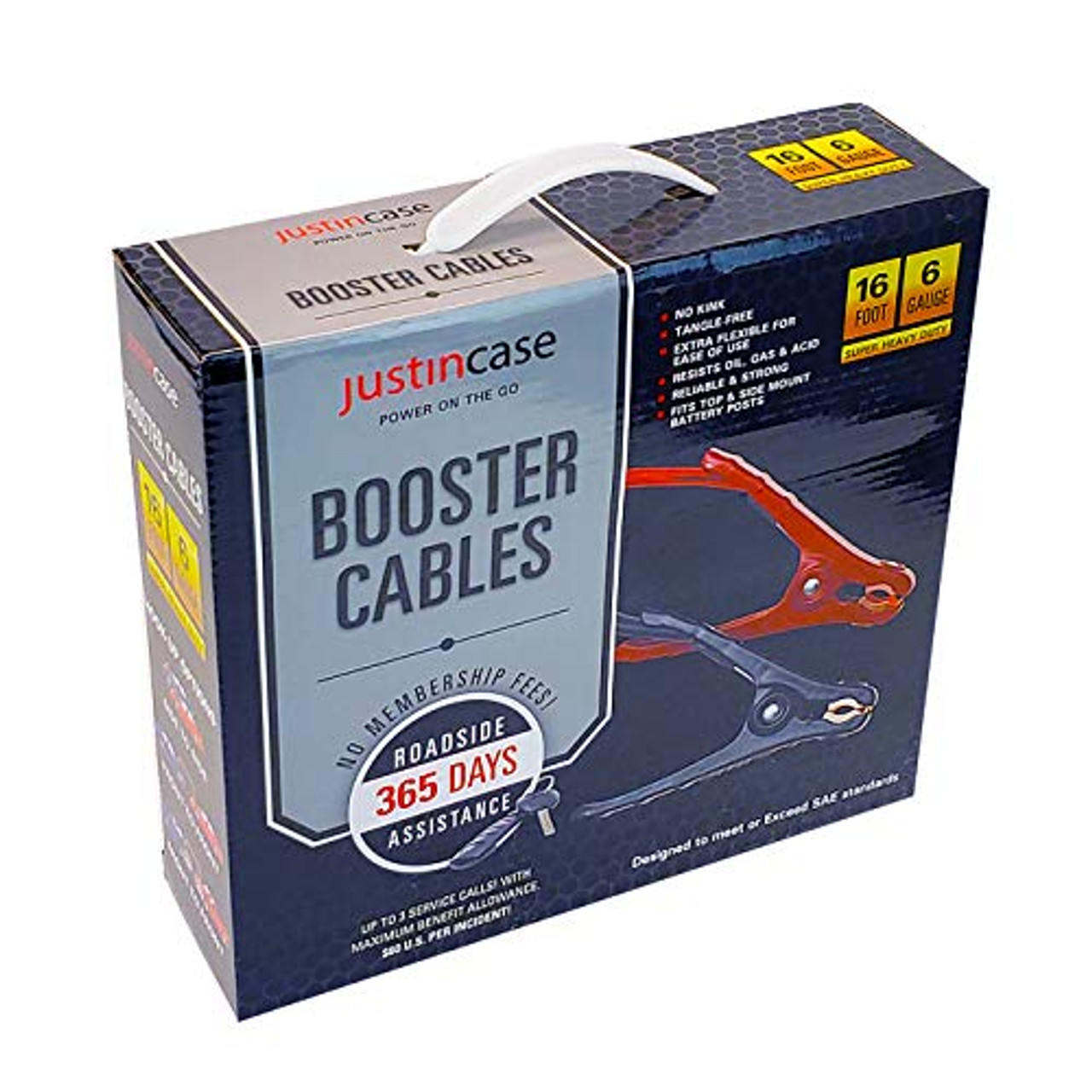 Justin Case JCBC1606 16' 6G Booster Cable with 365-Day Roadside Assistance