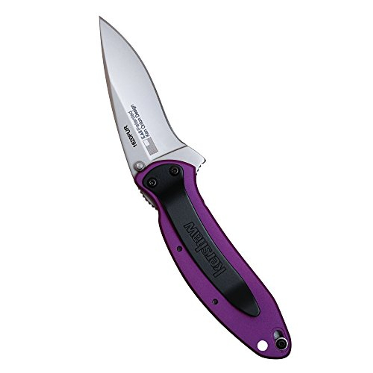 Kershaw Purple Scallion Assist Knife, Plain Blade, 1620PUR