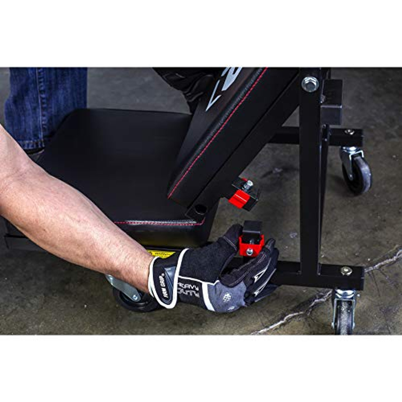 Powerbuilt 240298 2in1 Pro Mechanics Creeper Seat Low or High Position JB Tools