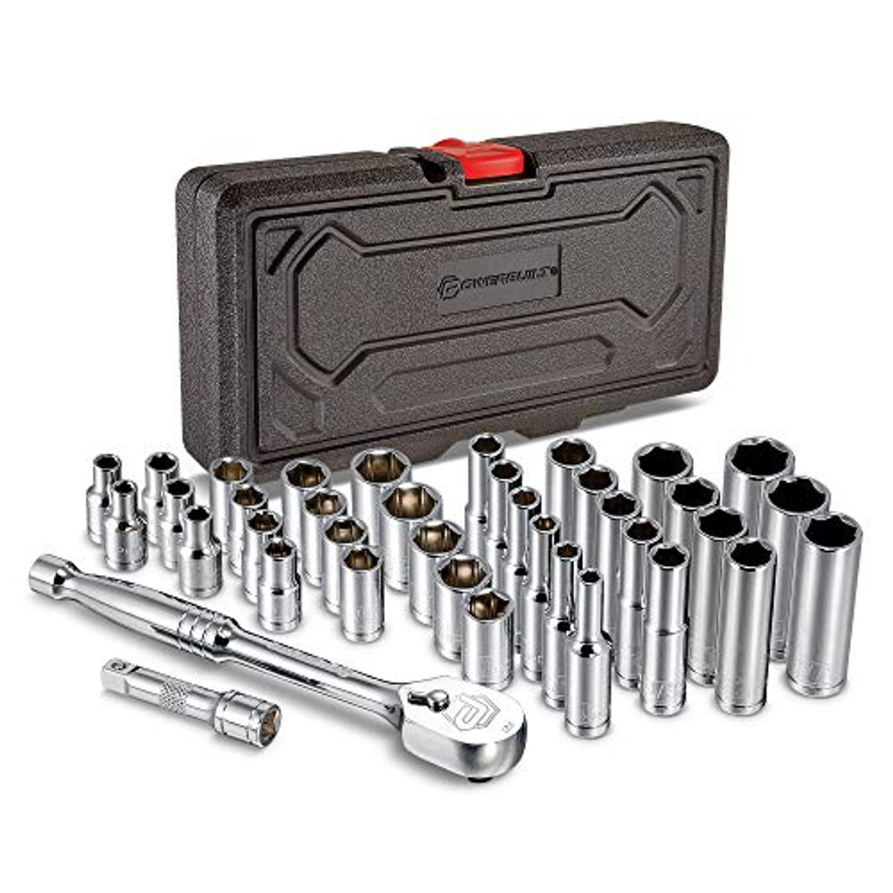 Powerbuilt 642450 38 Piece 1/4-inch Drive Mechanics Tool Set with SAE  JB Tools