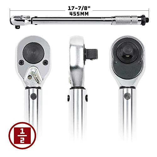 Powerbuilt 644999 1/2Inch Drive Click Micrometer Torque Wrench