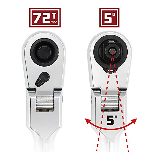 Powerbuilt Flex Head 1/4″ Drive Ratchet 9-Inch (649951) | JB Tools