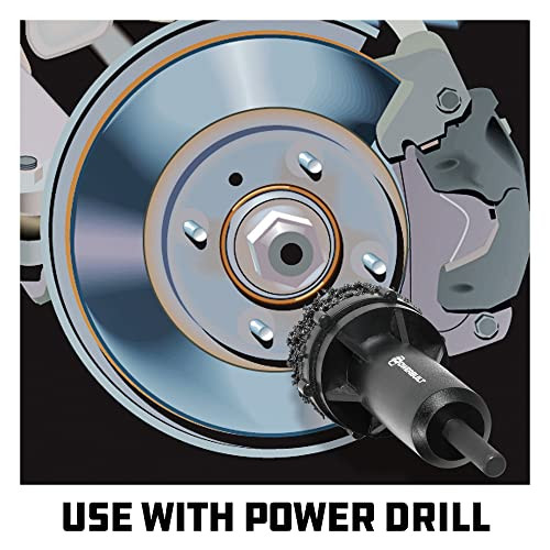 7 Piece 1-1/2" Brake Hub Cleaning Disc Kit, Impact Driven