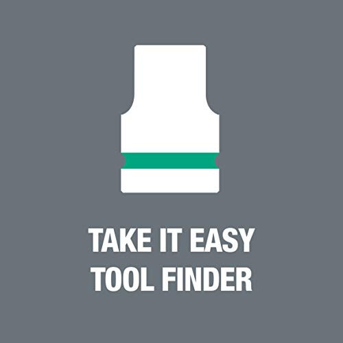 Wera Belt C Deep 1 Steckschlüsseleinsatz-Satz – 6-teilig, 1/2" Antrieb, Für Tiefe Verschraubungen