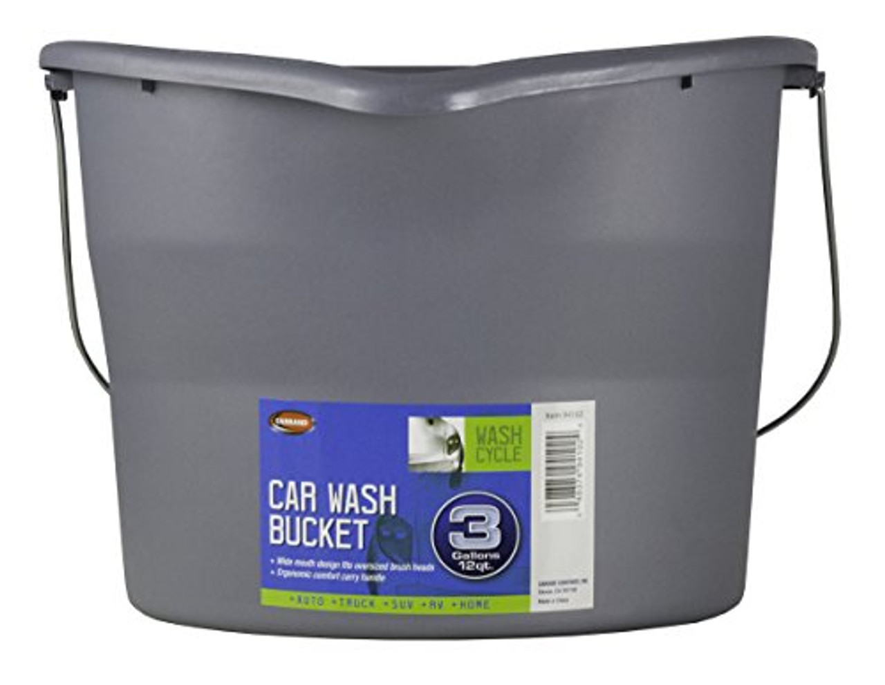 Carrand 94102 Car Wash Bucket (3 Gallon Capacity) , Gray