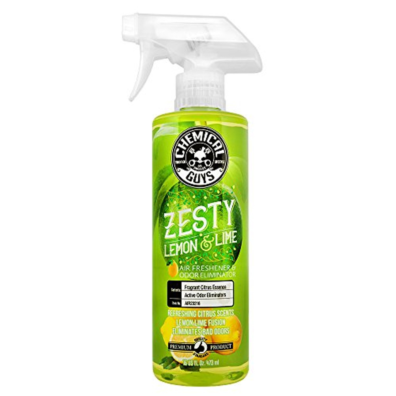 Chemical Guys AIR23216 Zesty Lemon and Lime Air Freshener and Odor Eliminator, 16 fl. oz