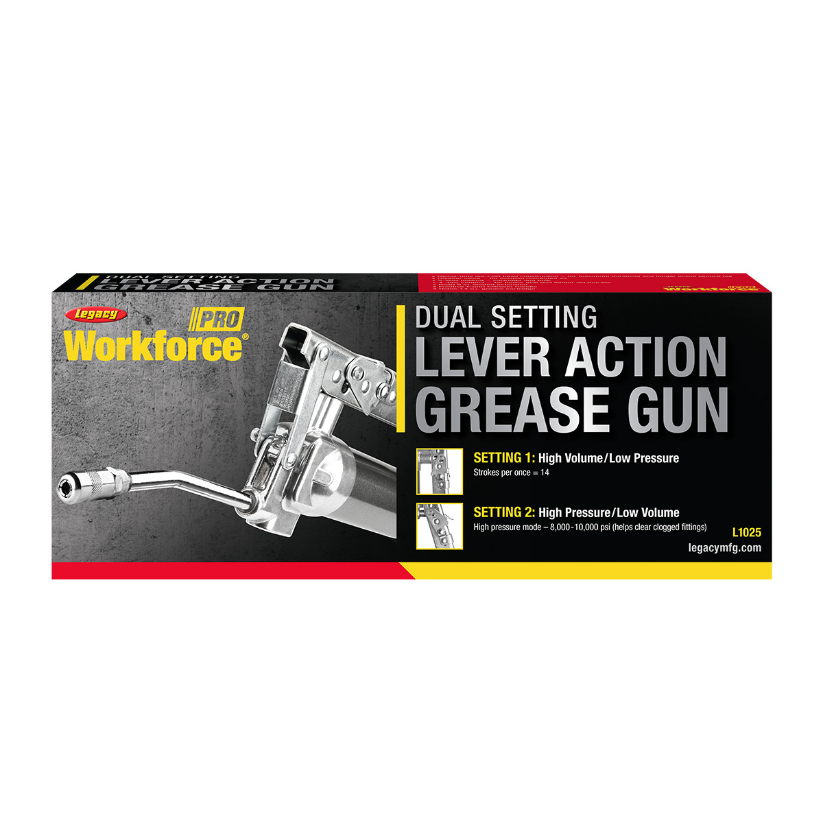 Flexzilla L1025 Workforce Pro Dual Setting Lever Action Grease Gun JB