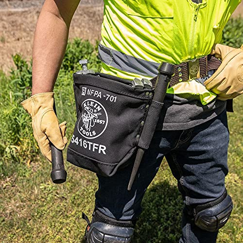 Klein Tools 5416TFR Tool Bag, Flame Resistant Canvas Bag for Bolt