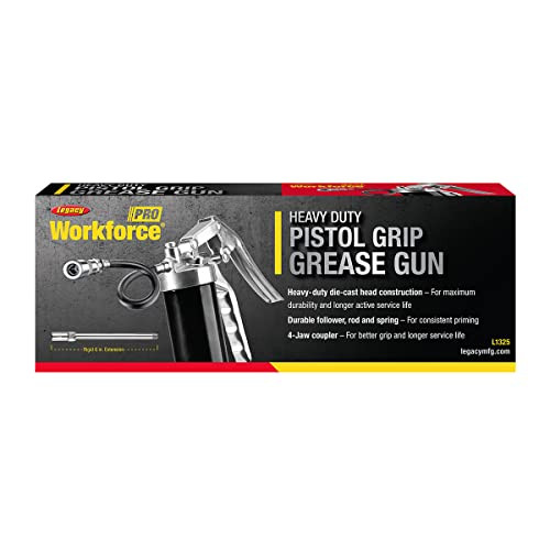 Legacy L1325 Pistol Grip Grease Gun, 12 in. Flexible Extension JB Tools