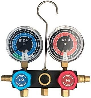 FJC R1234yf Aluminum Manifold Set with Quick Couplers (6851) JB Tools