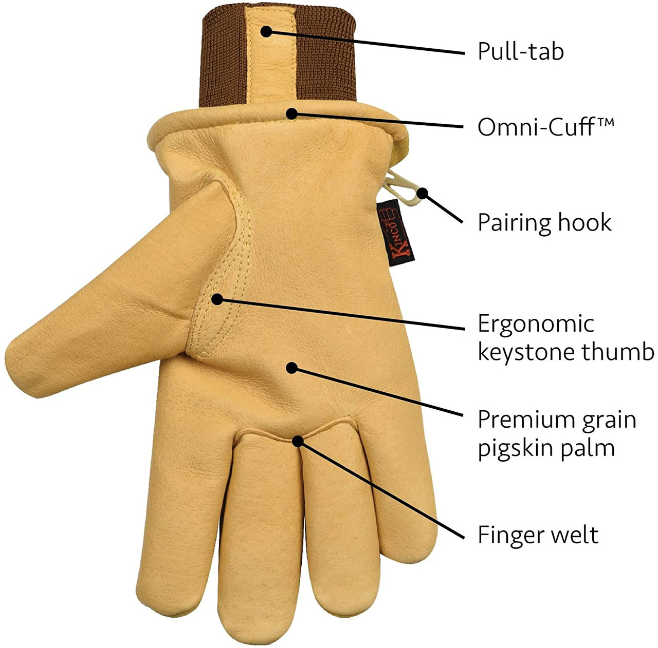 901 Medium Kinco Men's Medium Premium Pigskin Thermal Insulated