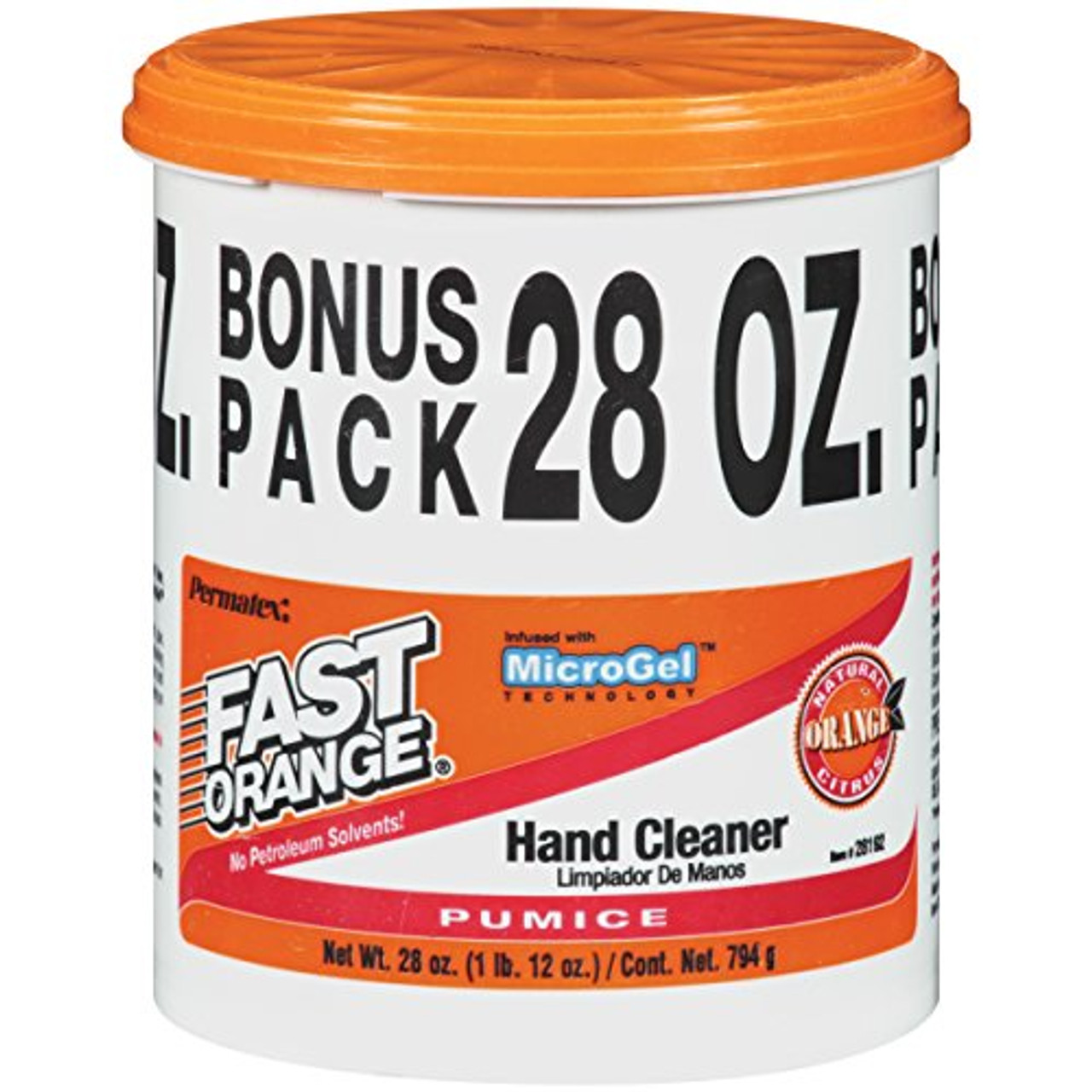 Permatex 28192 Fast Orange Pumice Cream Bonus Size Hand Cleaner | JB Tools