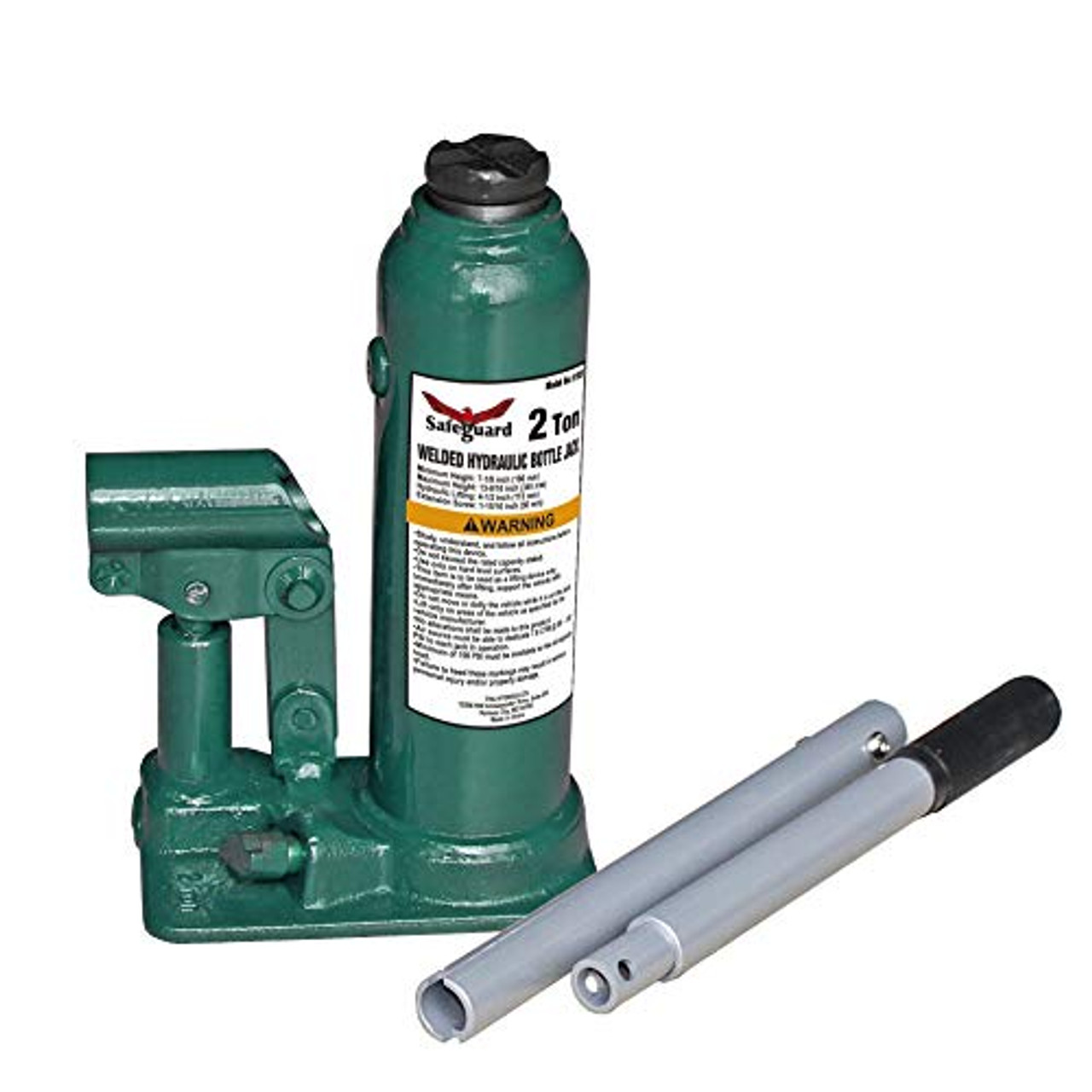 Safeguard 61020 Welded Inline Bottle Jack, Steel, Ton Capacity JB Tools