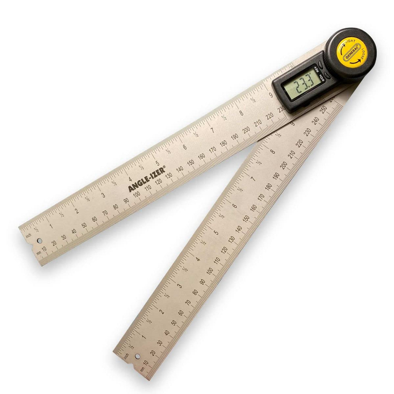 General Tools 823 Digital Angle Finder Ruler - 10 H - SS Measurement Tool