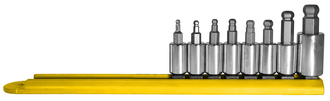 Mayhew Tools 10-teiliger SAE Innensechskant-Bit-Satz – Chrom, S2-Werkzeugstahl, Farbkodiert