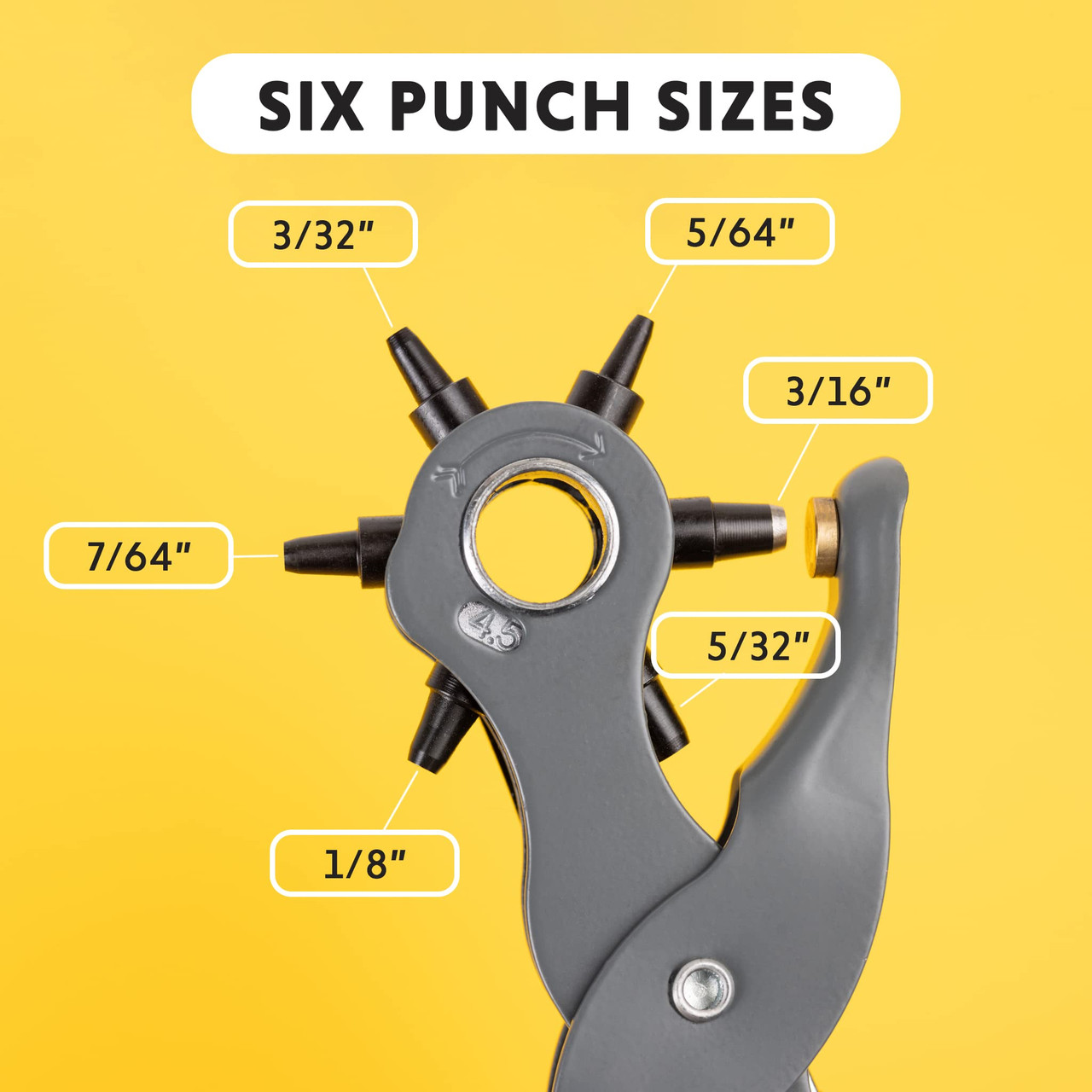 Leather Hole Punch 6 Multi-hole Sizes Hole Punch Plier Precision