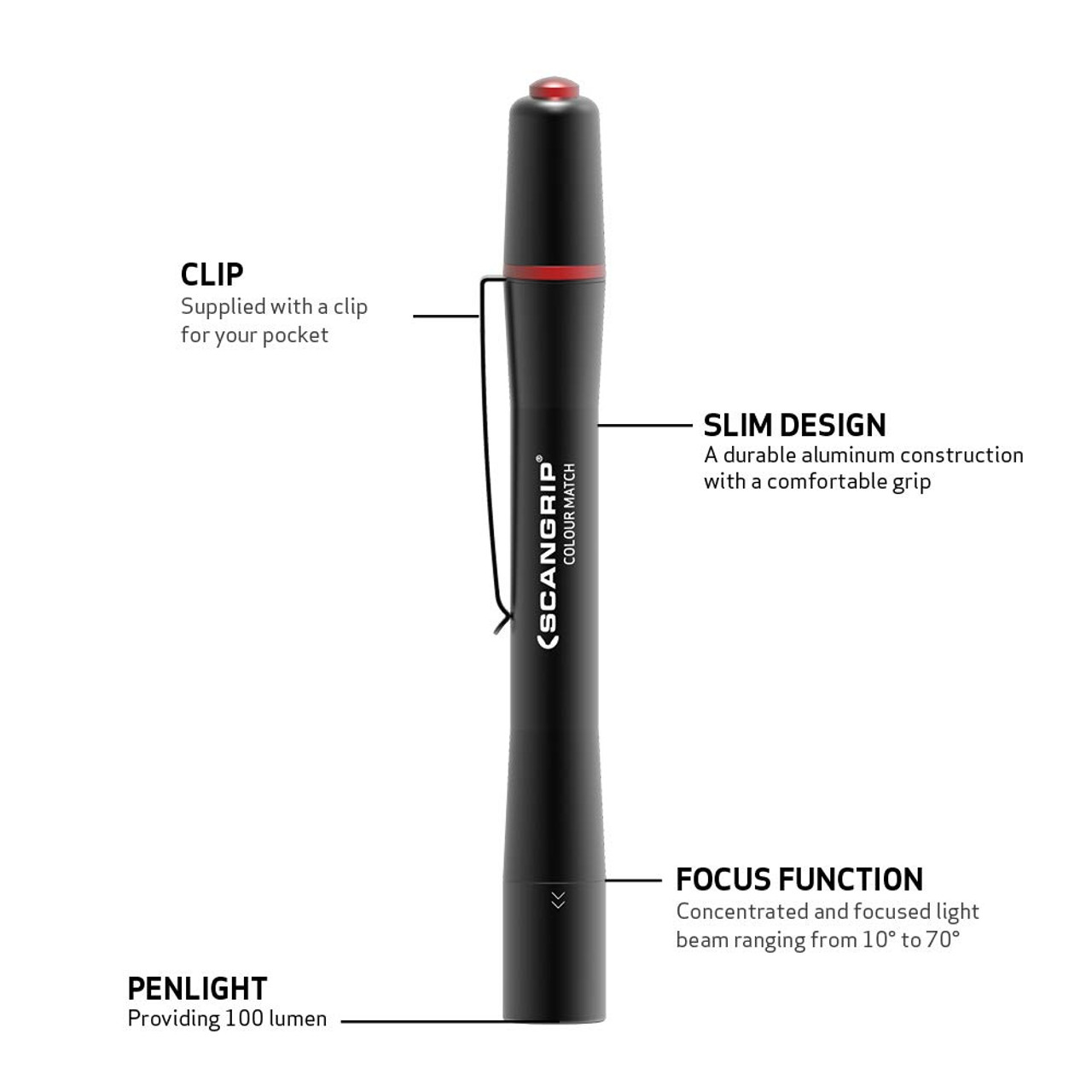 Scangrip 03.5117 SCANMATCHPEN Slim penlight with focus function JB