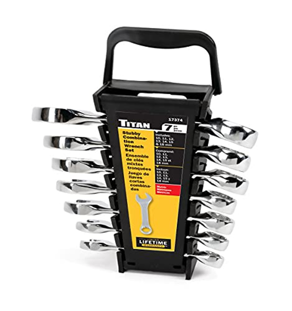 Titan Tools 7個12点メトリックスタビーコンビネーションレンチセット