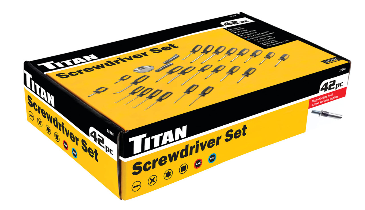 Titan Tools 42 pc. Screwdriver Set (17242) | JB Tools