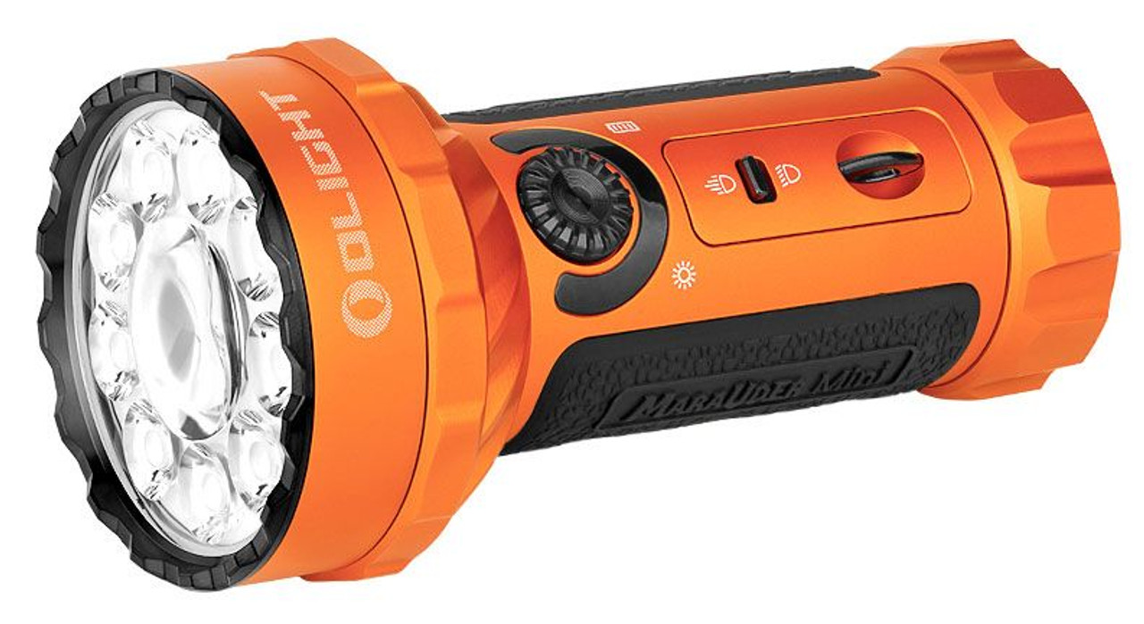 Olight marauder ミニ可変出力 LED 投光器、オレンジ (6975498000532