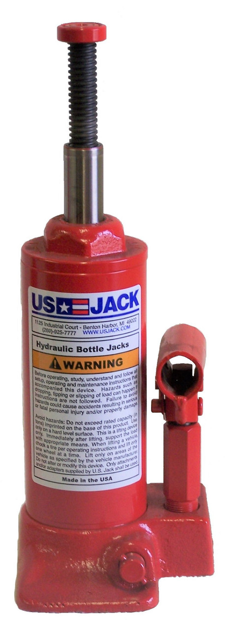 Jack 3-Ton Standard Hydraulic Bottle Jack (D-51122) JB Tools